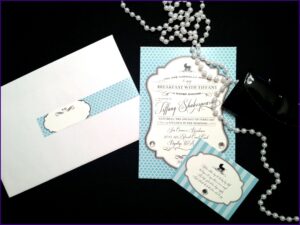 Breakfast At Tiffany's Baby Shower Invitations