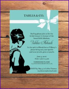 Breakfast At Tiffany's Invitations