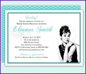 Breakfast At Tiffany's Invite Template