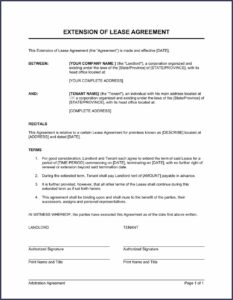 Business Lease Agreement Template