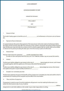 Business Loan Agreement Template
