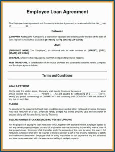 Business Loan Agreement Template Pdf
