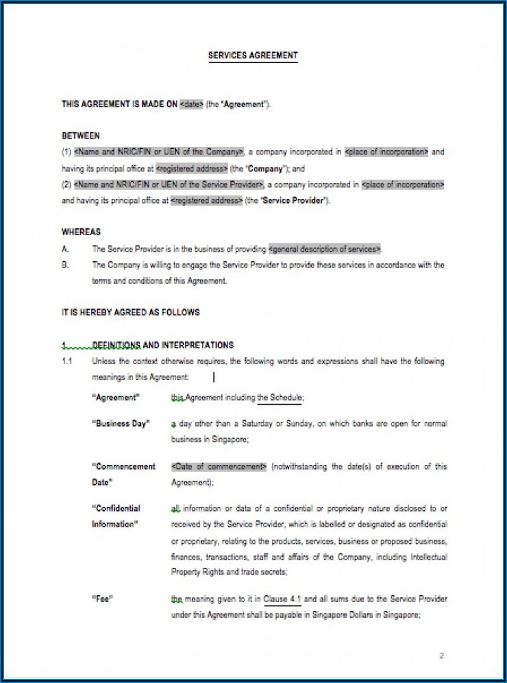 Business Loan Agreement Template Singapore