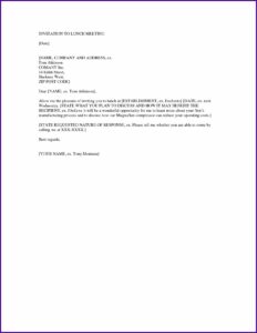 Business Lunch Invitation Example