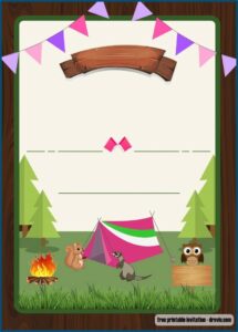 Camping Invitation Template Free