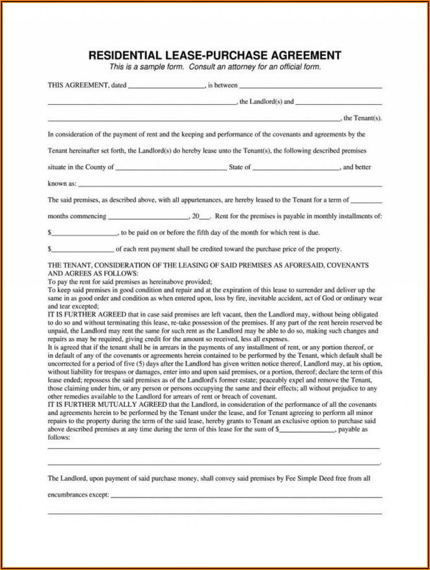 Car Lease To Own Contract Template