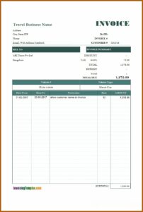 Car Rental Invoice Template Microsoft Word