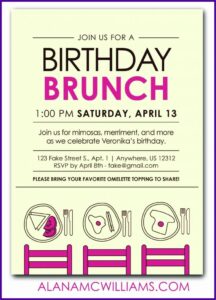 Casual Brunch Invitation Wording