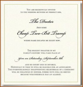 Casual Wedding Invitation Wording Couple Hosting