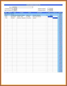 Checkbook Ledger Template