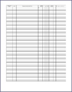 Checkbook Ledger Template Excel
