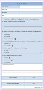 Coaching Feedback Form Examples