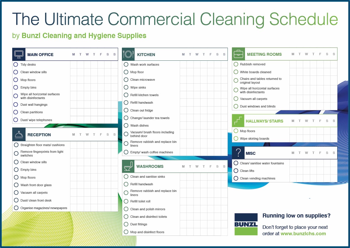 Commercial Building Cleaning Checklist Template
