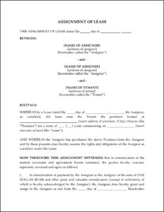 Commercial Sublease Template Ontario