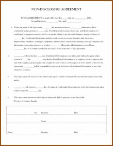 Confidentiality Agreement Template Free Pdf