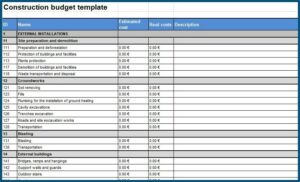 Construction Expense Report Template