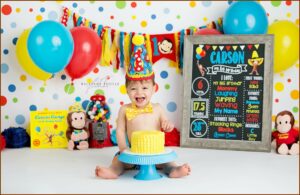 Curious George 1st Birthday Invitations