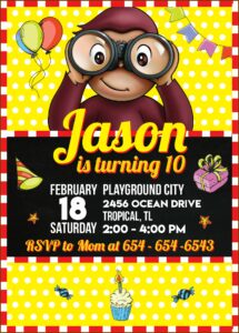 Curious George Birthday Invitations Online
