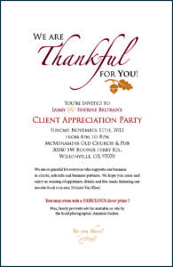 Customer Appreciation Dinner Invitation Template