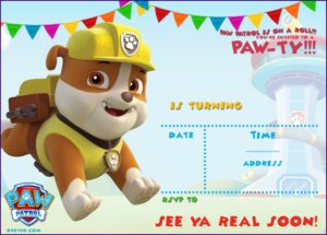Customizable Paw Patrol Invitations