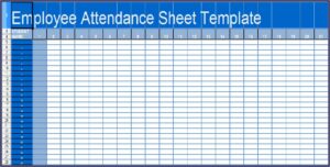 Daily Attendance Sheet Format For Employees