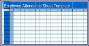 Daily Attendance Sheet Template For Employees
