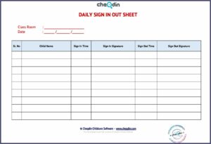 Daily Sign In Sheet Template Free