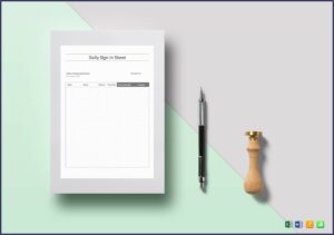Daily Sign In Sheet Template Word