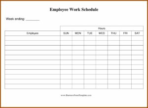 Daily Work Schedule Template Download
