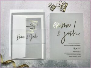 Dark Teal And Gold Wedding Invitations