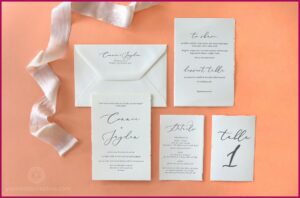 Deckle Edge Letterpress Wedding Invitations