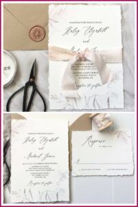 Deckled Edge Wedding Invitations