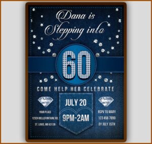Denim And Diamonds Invitation