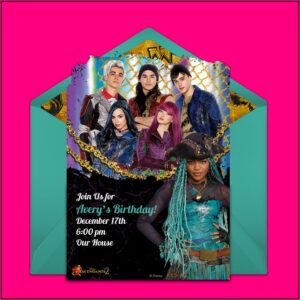 Descendants 2 Birthday Invitation Templates Free