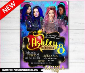 Descendants 3 Birthday Party Invitations