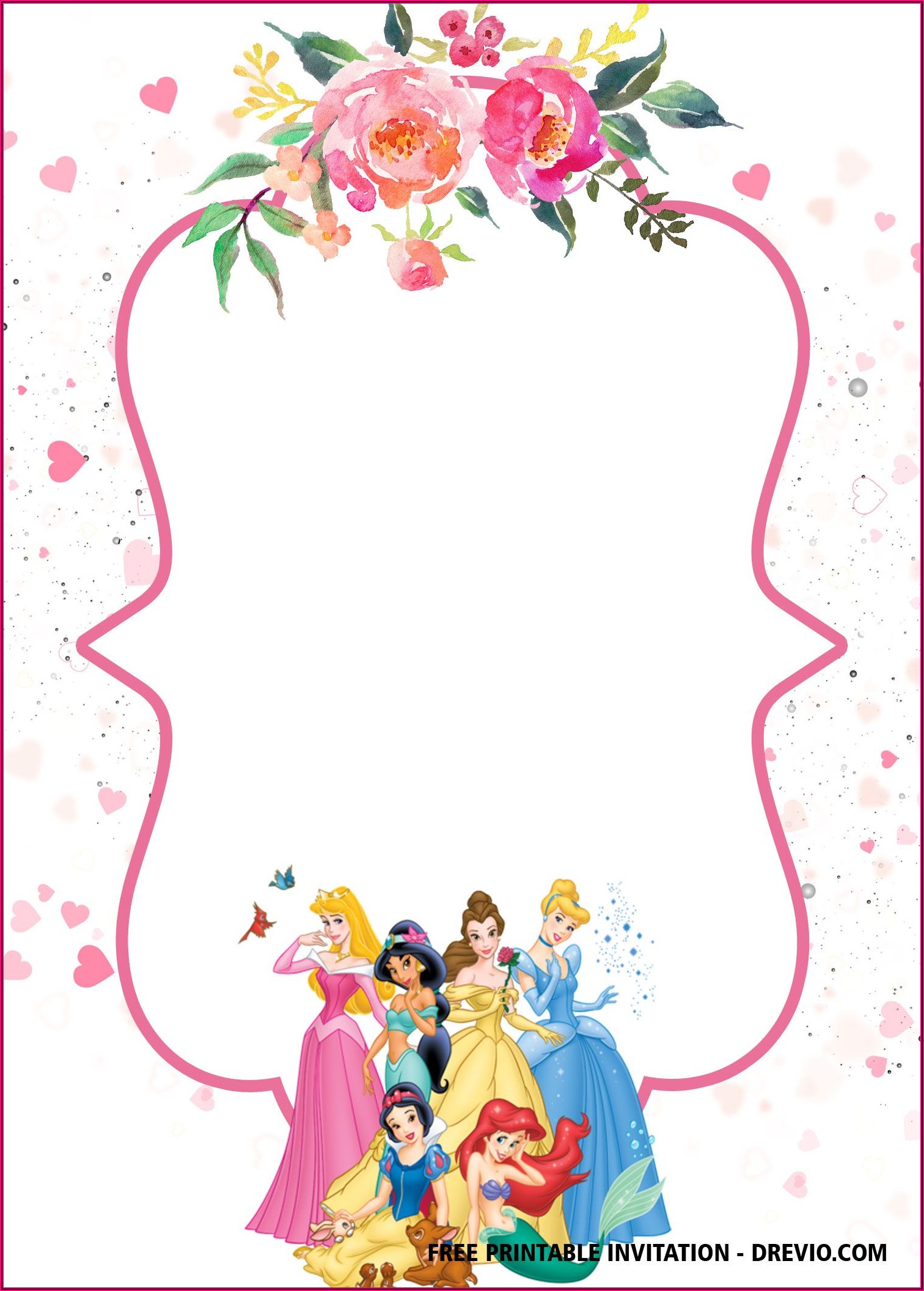 Disney Princess Invitation Template Free