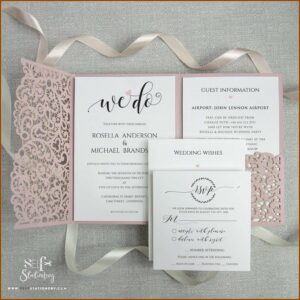Diy Laser Cut Invitation Pocket