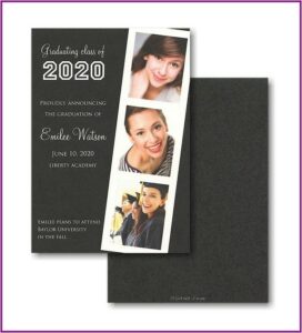Double Sided Photo Graduation Announcements