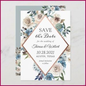 Dusty Rose And Gold Wedding Invitations