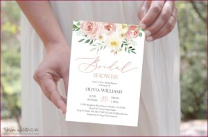 Dusty Rose Bridal Shower Invitations