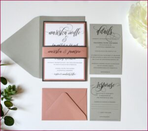 Dusty Rose Wedding Invitations