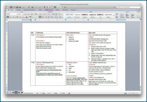 E Learning Storyboard Template Word