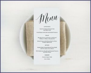 Editable Downloadable Free Printable Menu Templates
