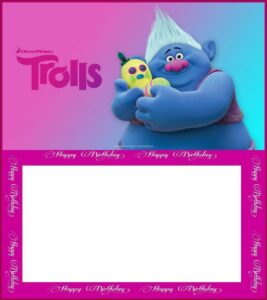 Editable Free Trolls Invitations Templates
