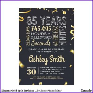 Elegant 90th Birthday Invitations
