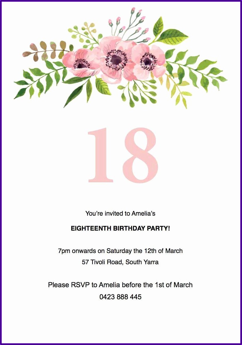 Elegant Birthday Invitation Card