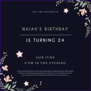 Elegant Birthday Invitation Template