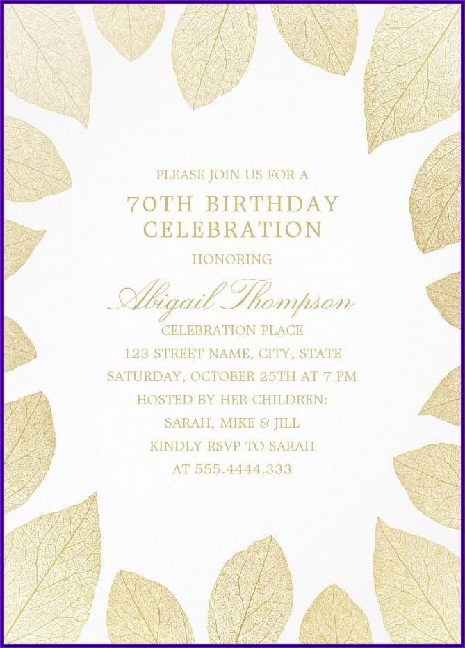 Elegant Birthday Invitations Templates