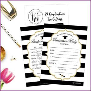 Elegant High School Graduation Invitations