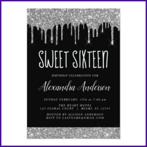 Elegant Sweet 16 Invitations